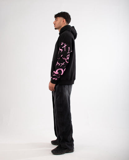 LOST hoodie “Black/Pink”