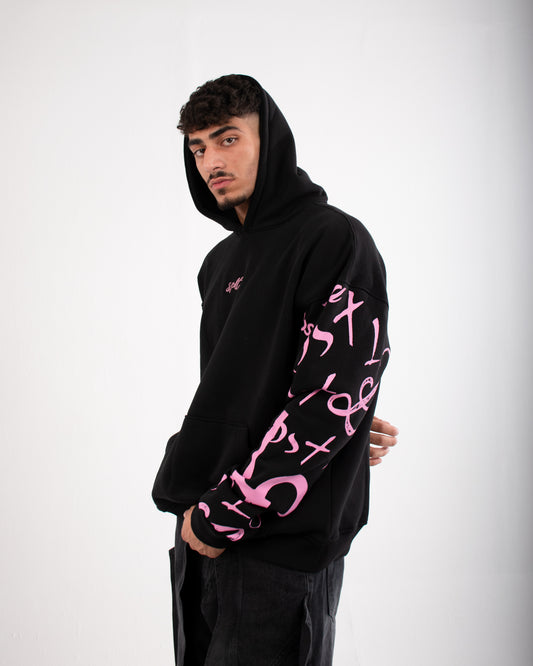 LOST hoodie “Black/Pink”