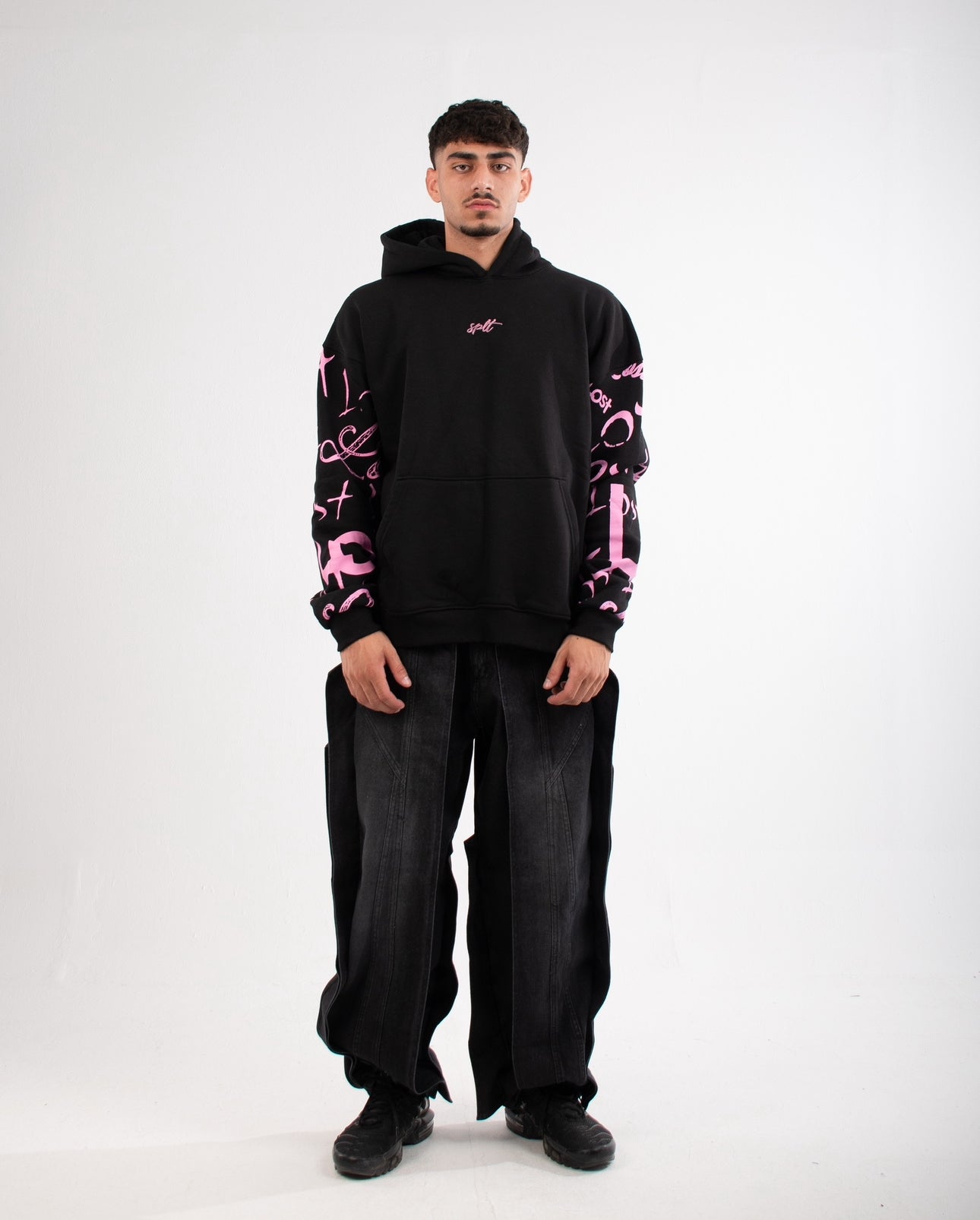 LOST hoodie “Black/Pink”